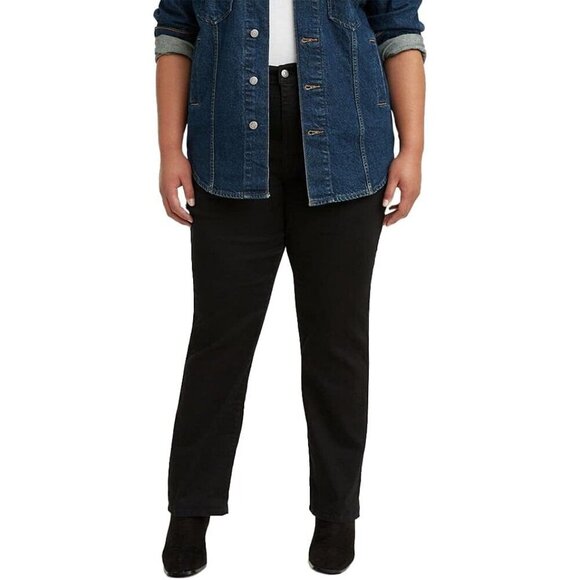 Denim - Womens Plus Size High Rise Straight Jeans Cotton Blend 18 Plus Comfortable